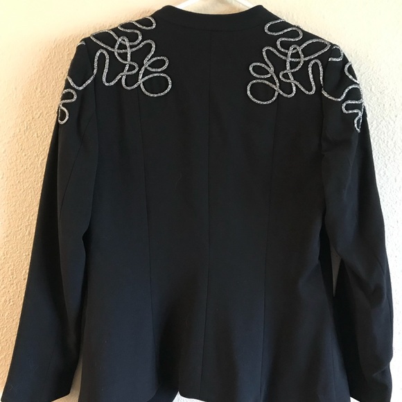 H&M Black Blazer with Silver Detail - Picture 3 of 4